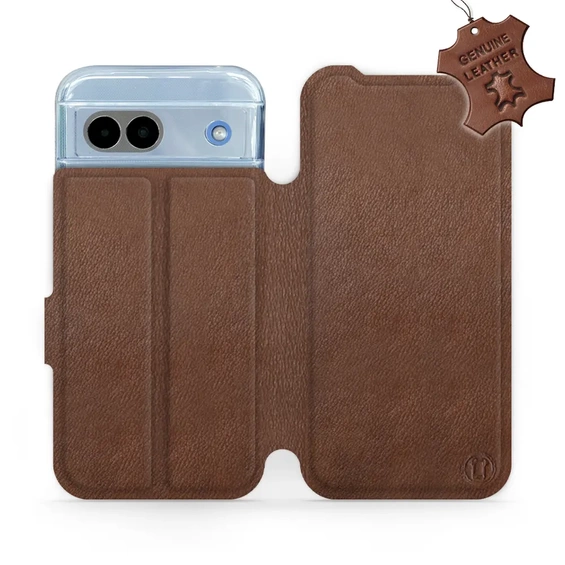 Hülle für Google Pixel 8A - Farbe Brown Leather