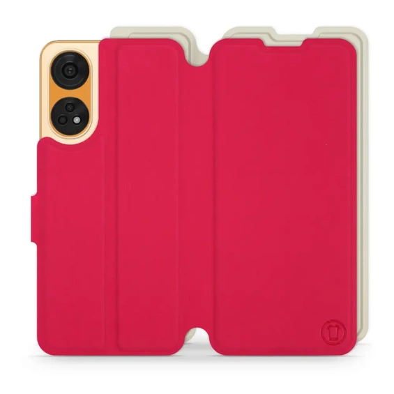 Hülle für OPPO Reno 8T 5G - Farbe Rot mit Platin