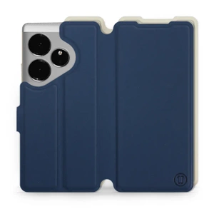 Hülle für Realme GT 6 - Farbe Marineblau mit Platin