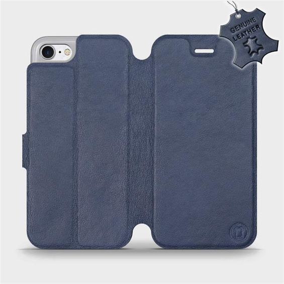 Hülle für Apple iPhone SE 2022 - Farbe Blue Leather