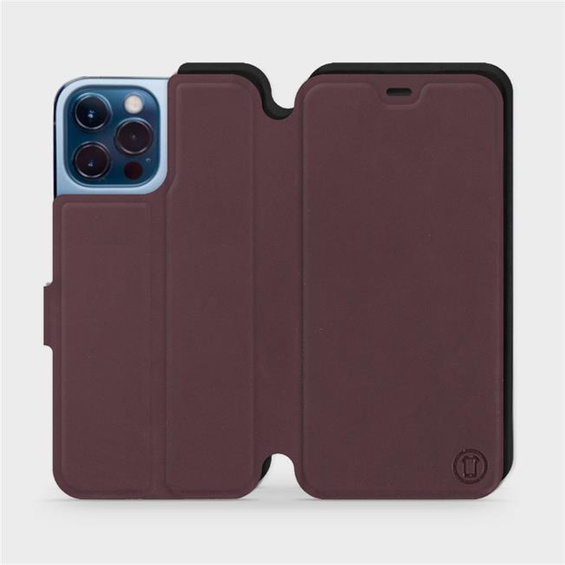 Hülle für Apple iPhone 13 Pro Max - Farbe Burgund mit Schwarz