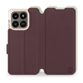 Hülle für Huawei Honor X7d - Farbe Burgund mit Platin