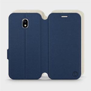 Hülle für Samsung Galaxy J5 2017 - Farbe Marineblau mit Platin