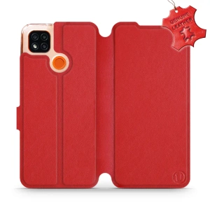 Hülle für Xiaomi Redmi 9C - Farbe Red Leather