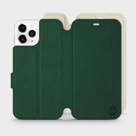 Hülle für Apple iPhone 11 Pro - Farbe Grün mit Platin