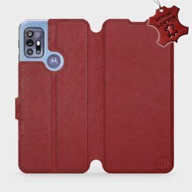 Hülle für Motorola Moto G30 - Farbe Dark Red Leather