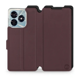 Hülle für Huawei Honor X5c Plus - Farbe Burgund mit Schwarz