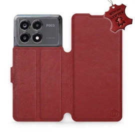 Hülle für Xiaomi POCO X6 Pro - Farbe Dark Red Leather