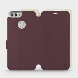 Hülle für Huawei P Smart - Farbe Burgund mit Platin