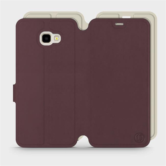 Hülle für Samsung Galaxy J4 Plus 2018 - Farbe Burgund mit Platin