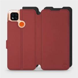 Hülle für Xiaomi Redmi 9C - Farbe Dunkelrot mit Schwarz