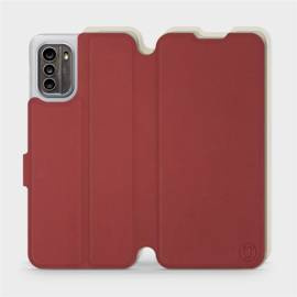 Hülle für Nokia G60 5G - Farbe Dunkelrot mit Platin