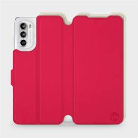 Hülle für Motorola Moto G52 - Farbe Rot mit Platin