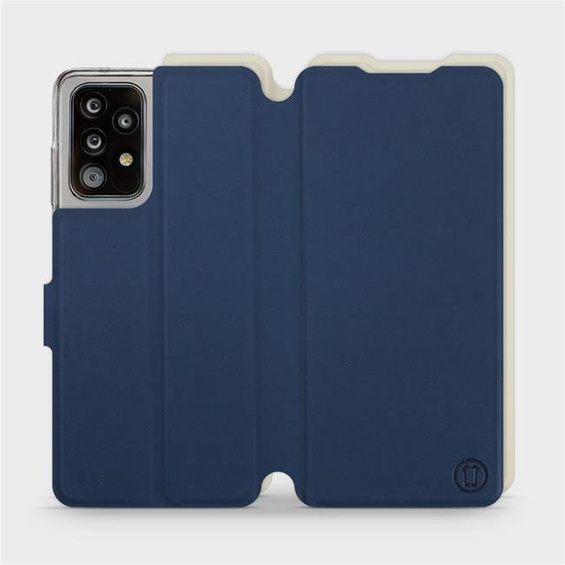 Hülle für Samsung Galaxy A52 - Farbe Marineblau mit Platin