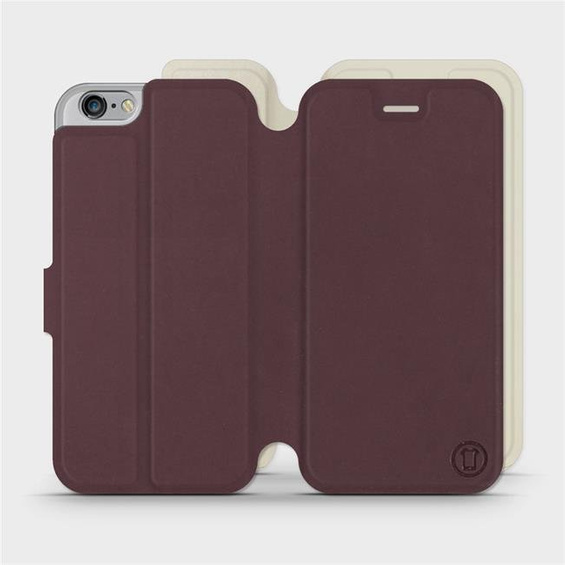 Hülle für Apple iPhone 6s - Farbe Burgund mit Platin