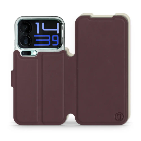 Hülle für Xiaomi 17 Pro Max - Farbe Burgund mit Platin