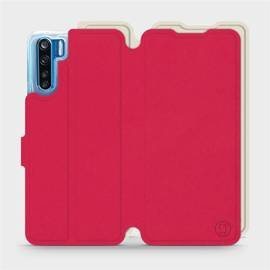 Hülle für OPPO A91 - Farbe Rot mit Platin