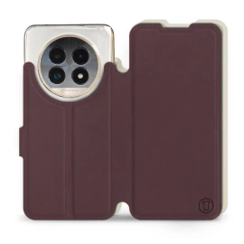 Hülle für Realme 13 Pro - Farbe Burgund mit Platin