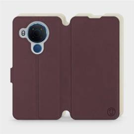 Hülle für Nokia 5.4 - Farbe Burgund mit Platin