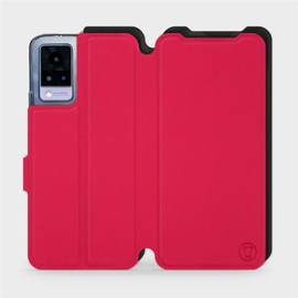 Hülle für Vivo V21 5G - Farbe Rot mit Schwarz