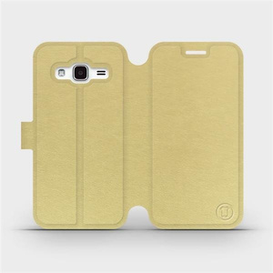 Hülle für Samsung Galaxy J3 2016 - Farbe Gold&Orange