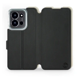 Hülle für Xiaomi Poco C85 5G - Farbe Schwarz mit Platin