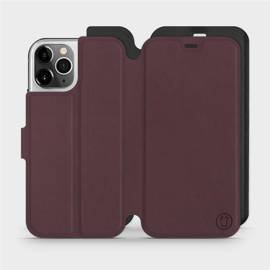 Hülle für Apple iPhone 12 Pro - Farbe Burgund mit Schwarz