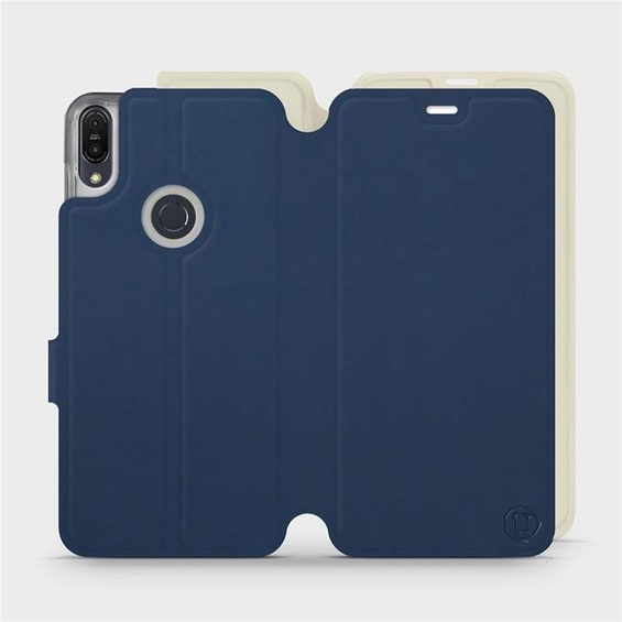Hülle für Asus Zenfone Max Pro M1 ZB602KL - Farbe Marineblau mit Platin
