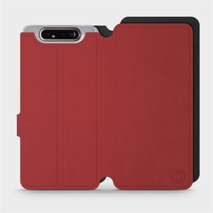 Hülle für Samsung Galaxy A80 - Farbe Dunkelrot mit Schwarz