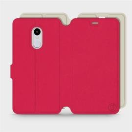 Hülle für Xiaomi Redmi Note 4X - Farbe Rot mit Platin