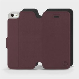 Hülle für Apple iPhone 5s - Farbe Burgund mit Schwarz