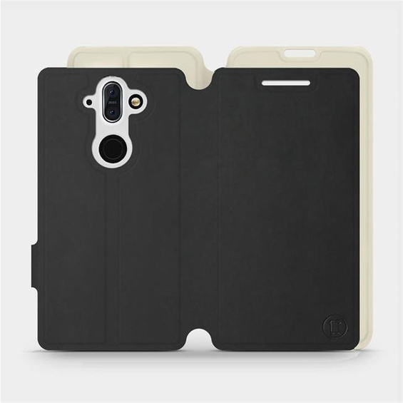 Hülle für Nokia 8 Sirocco - Farbe Schwarz mit Platin