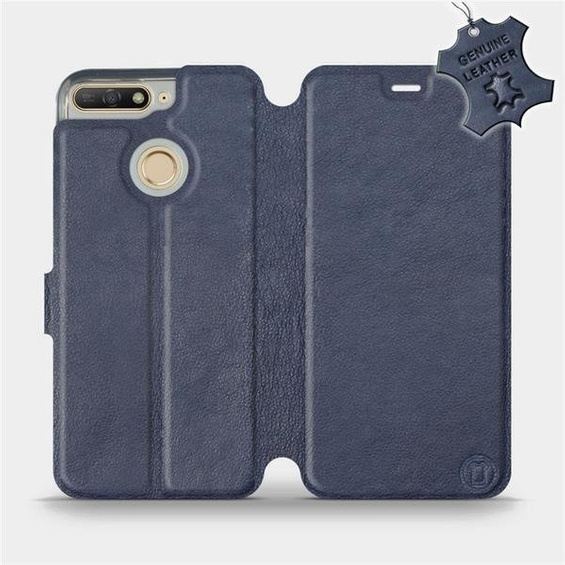 Hülle für Huawei Y6 Prime 2018 - Farbe Blue Leather