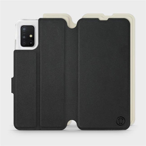 Hülle für Samsung Galaxy A51 - Farbe Schwarz mit Platin