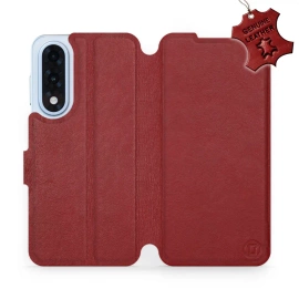 Hülle für OnePlus Nord 5 - Farbe Dark Red Leather