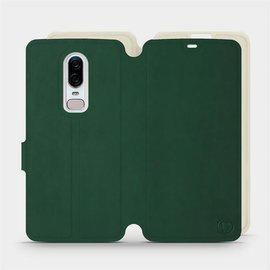 Hülle für OnePlus 6 A6000 - Farbe Grün mit Platin