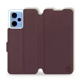 Hülle für Xiaomi Redmi Note 12 5G - Farbe Burgund mit Platin