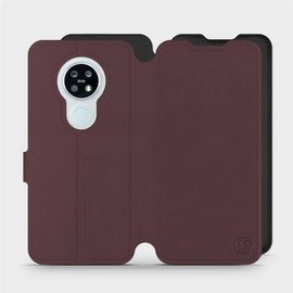 Hülle für Nokia 6.2 - Farbe Burgund mit Schwarz