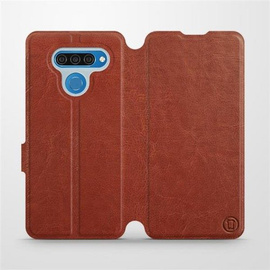 Hülle für LG Q60 - Farbe Brown&Orange