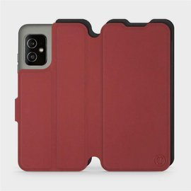 Hülle für Asus Zenfone 8 - Farbe Dunkelrot mit Schwarz