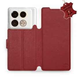 Hülle für Infinix Note 40 Pro - Farbe Dark Red Leather