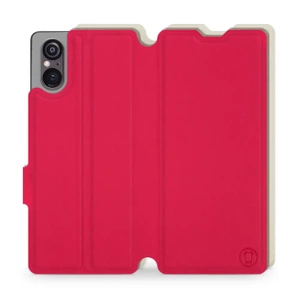 Hülle für Sony Xperia 5 V - Farbe Rot mit Platin