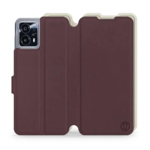 Hülle für Motorola Moto G13 - Farbe Burgund mit Platin