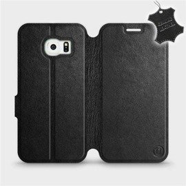 Hülle für Samsung Galaxy S6 Edge - Farbe Black Leather