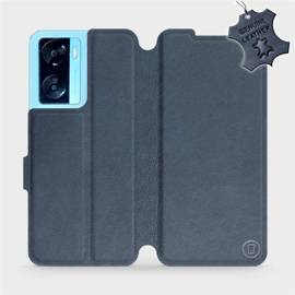 Hülle für OPPO A57S - Farbe Blue Leather