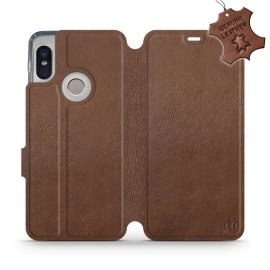 Hülle für Xiaomi Redmi Note 5 - Farbe Brown Leather