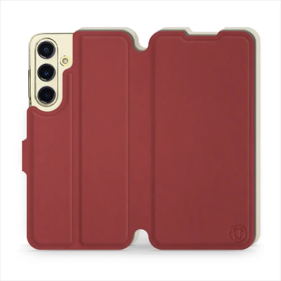 Hülle für Samsung Galaxy S24 FE - Farbe Dunkelrot mit Platin