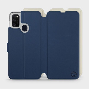 Hülle für Samsung Galaxy M21 - Farbe Marineblau mit Platin