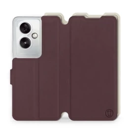 Hülle für OPPO A79 5G - Farbe Burgund mit Platin
