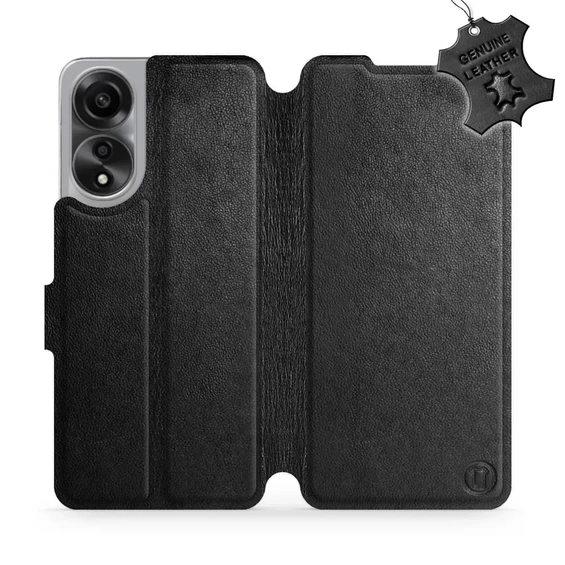 Hülle für OPPO A78 5G - Farbe Black Leather